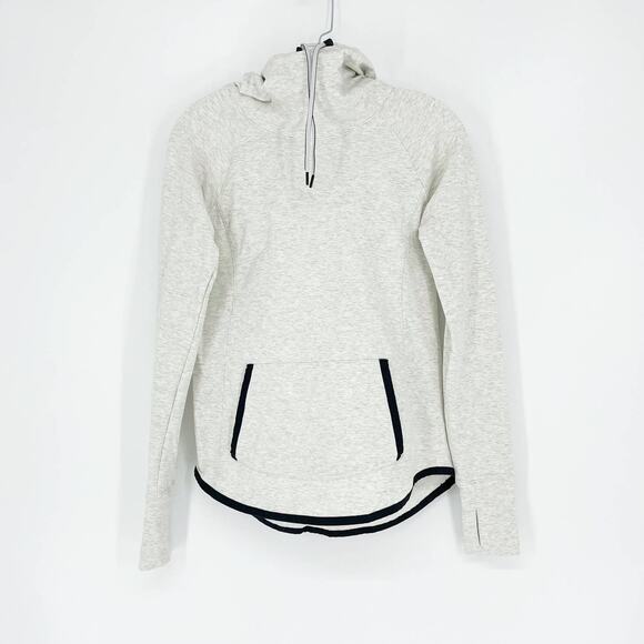 Athleta Light Gray Hooded Sweatshirt Size XS - Picture 1 of 7